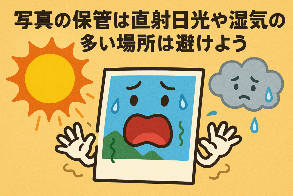 写真の保管は直射日光や湿気の多い場所は避けよう