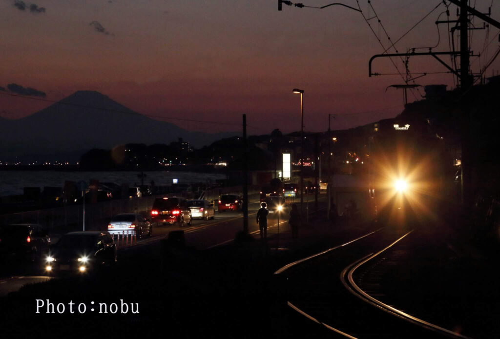 江の島の夜景写真