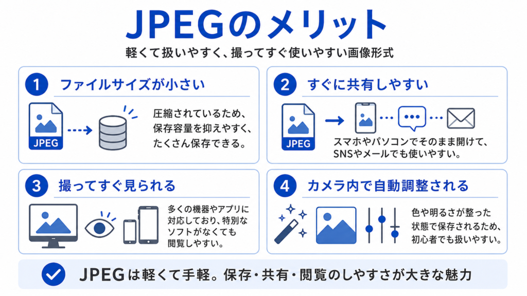 JPEGのメリット