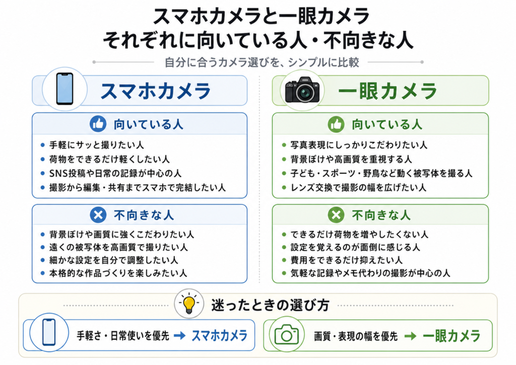 スマホカメラと一眼カメラの比較